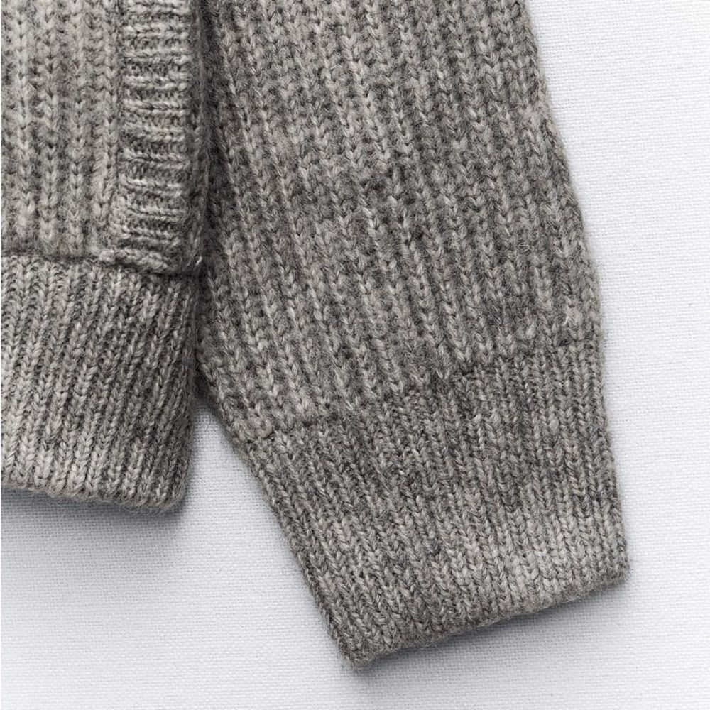 ZARA KNIT BOMBER JACKET - Picture 9 of 9